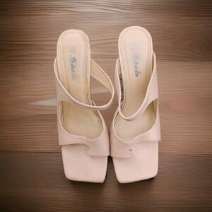 Shein Women's Open-Toe Slide Sandals in Nude